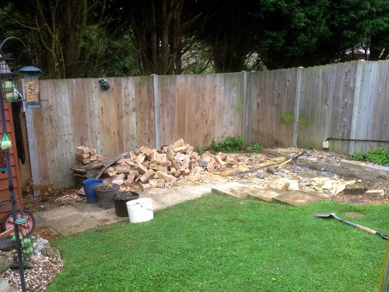 Garden during clearance works, before landscaping